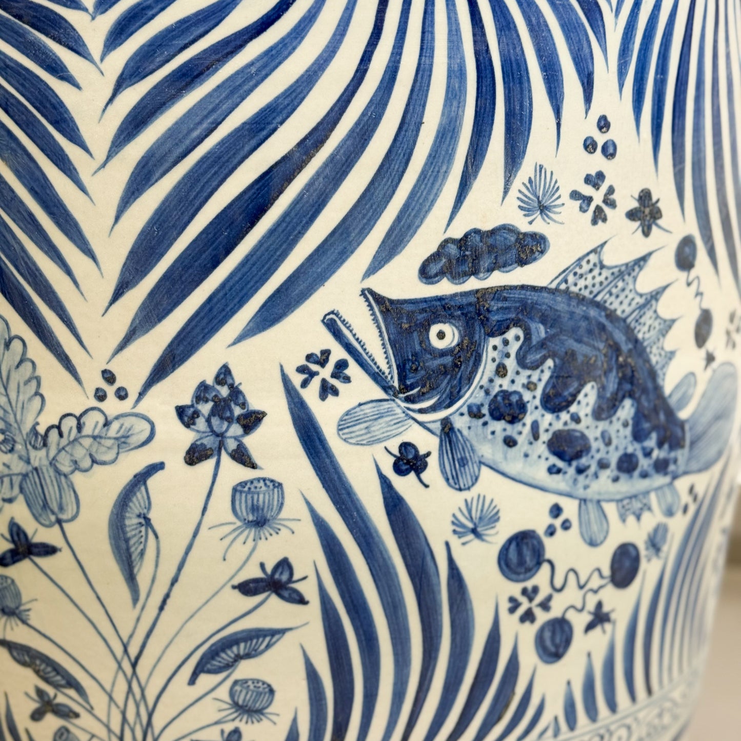 Large Fish Porcelain Planter
