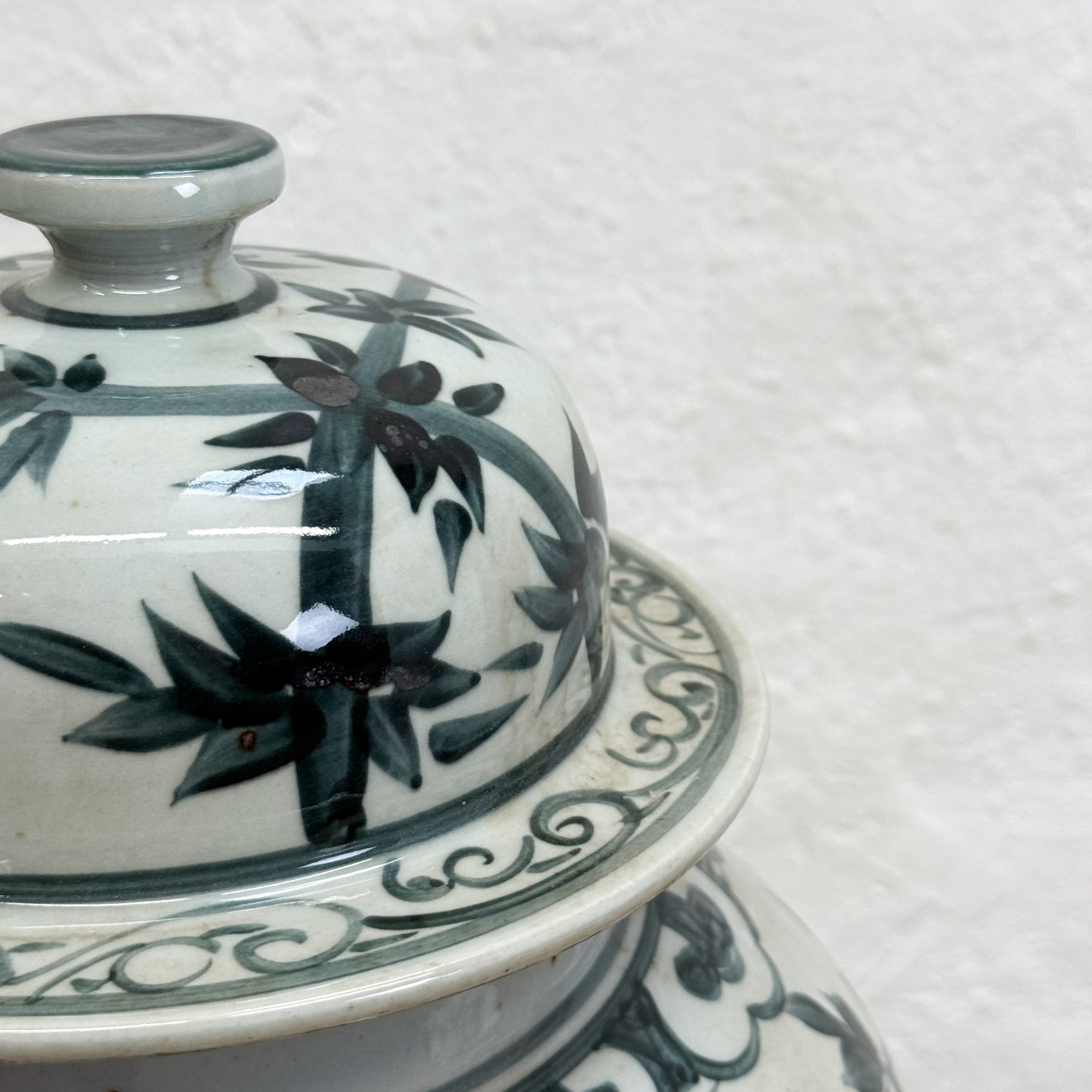 Bamboo Porcelain Temple Jar