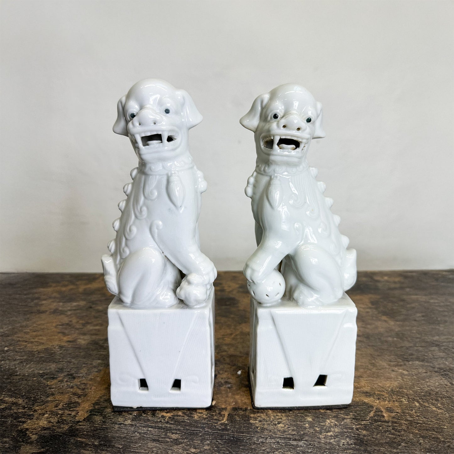 Porcelain Foo Dog Pair