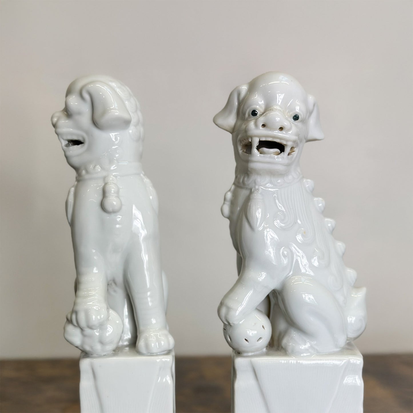 Porcelain Foo Dog Pair