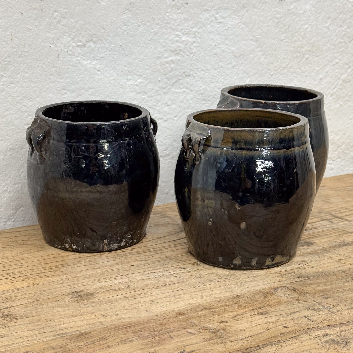 Black Two Handle Vase