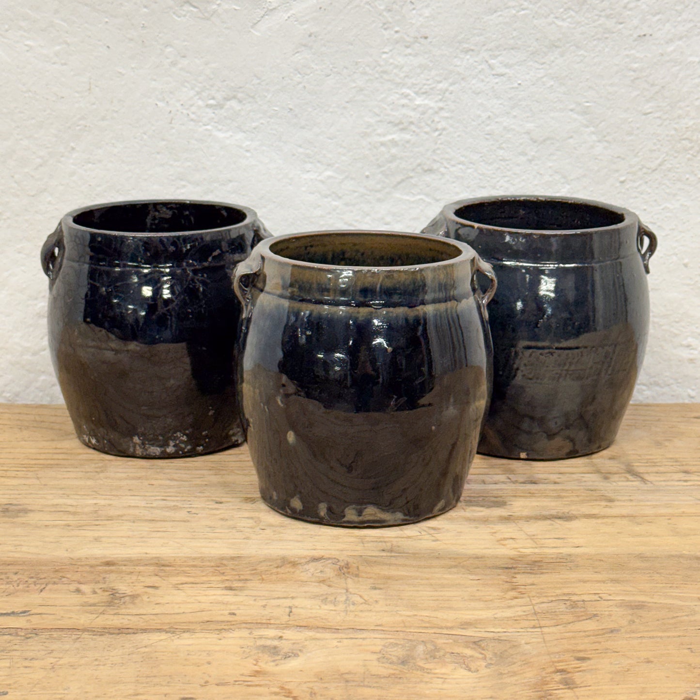 Black Two Handle Vase