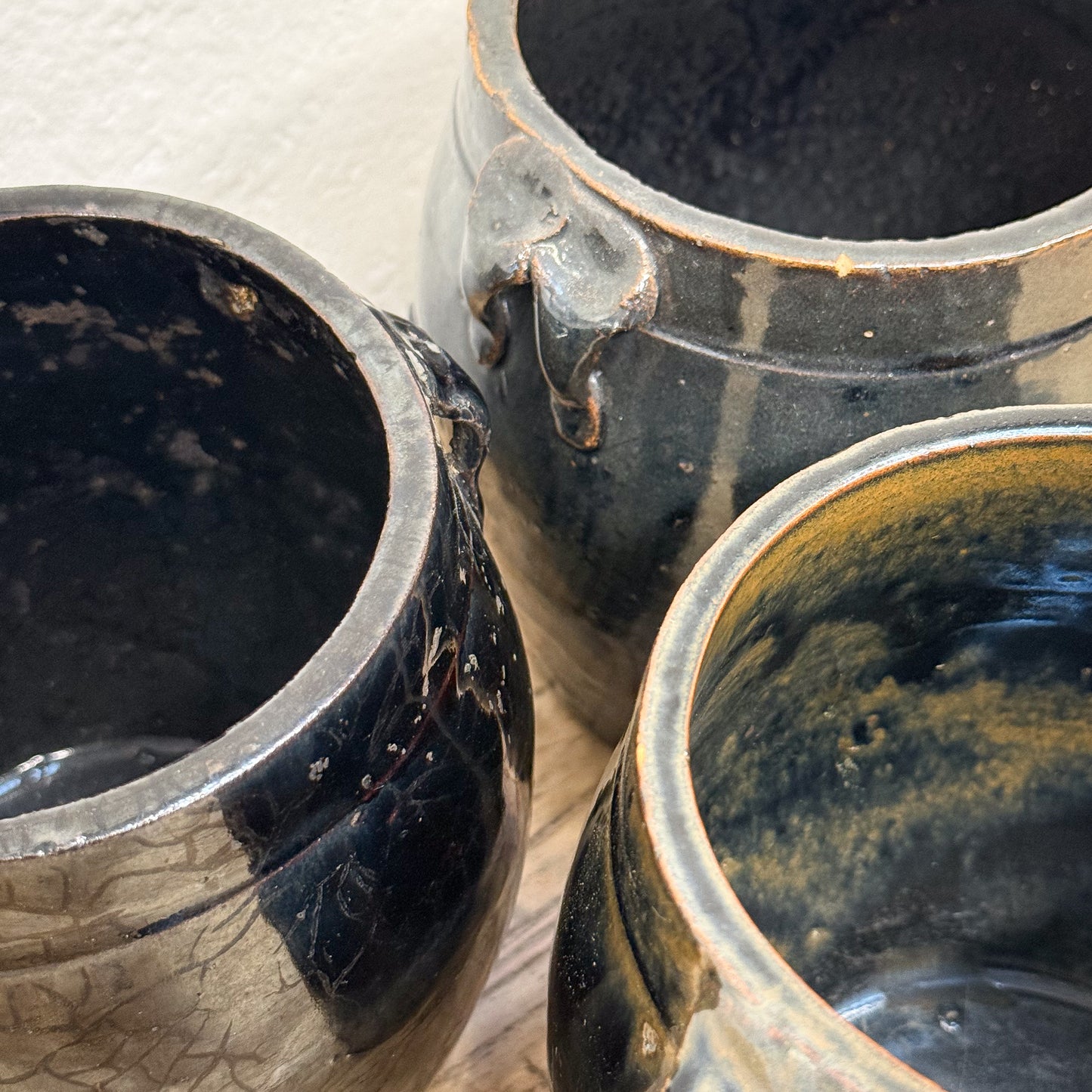 Black Two Handle Vase