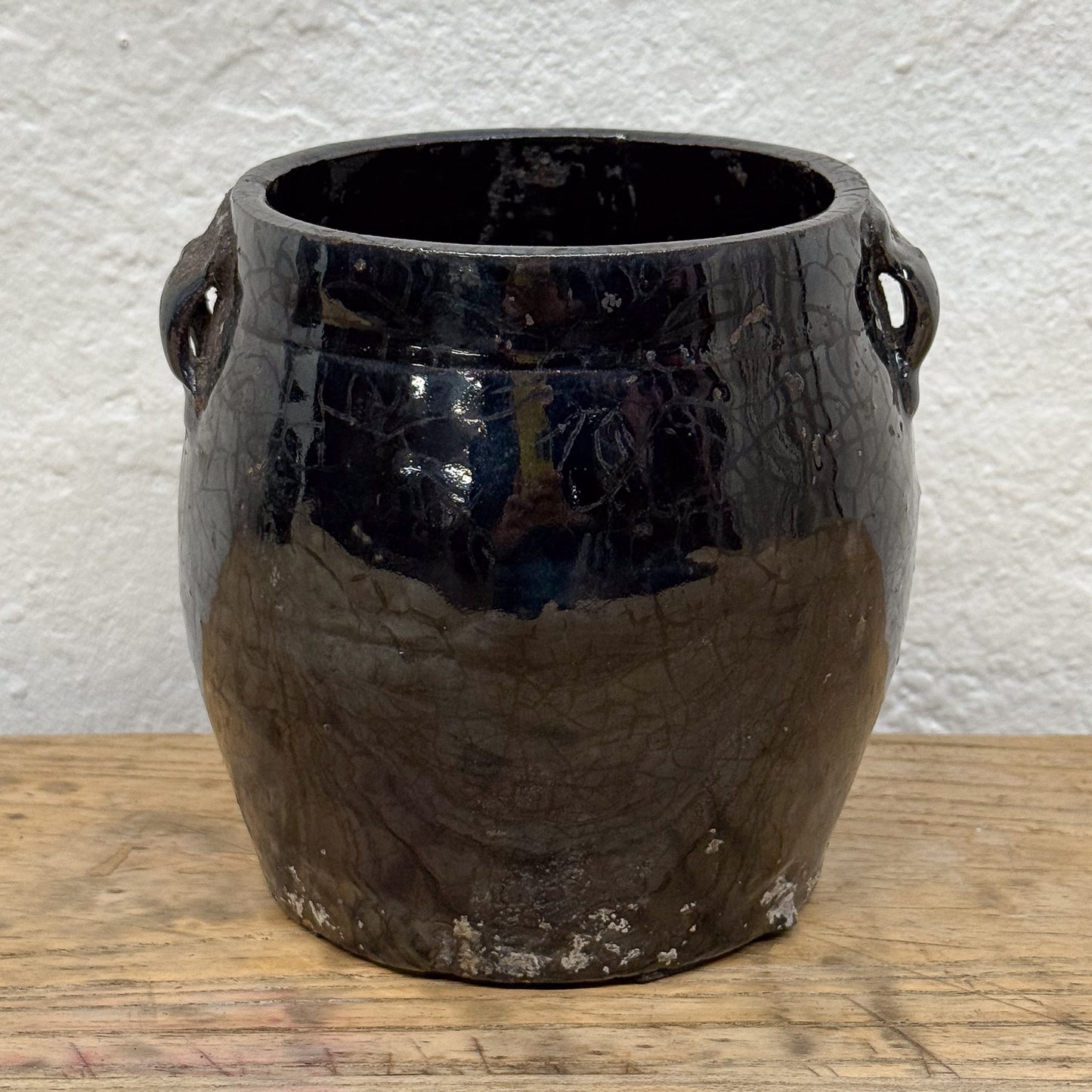 Black Two Handle Vase