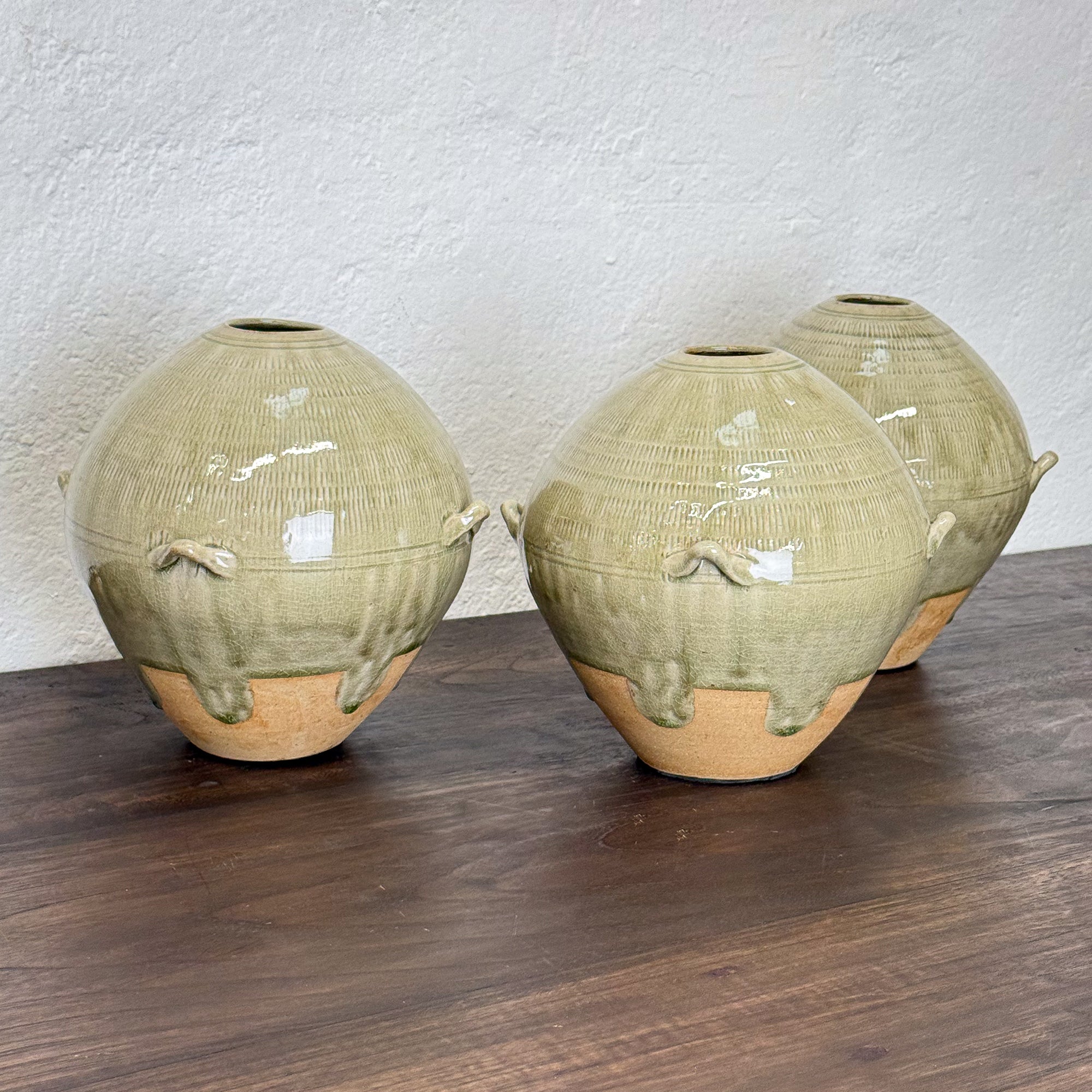Khaki Strie Vase