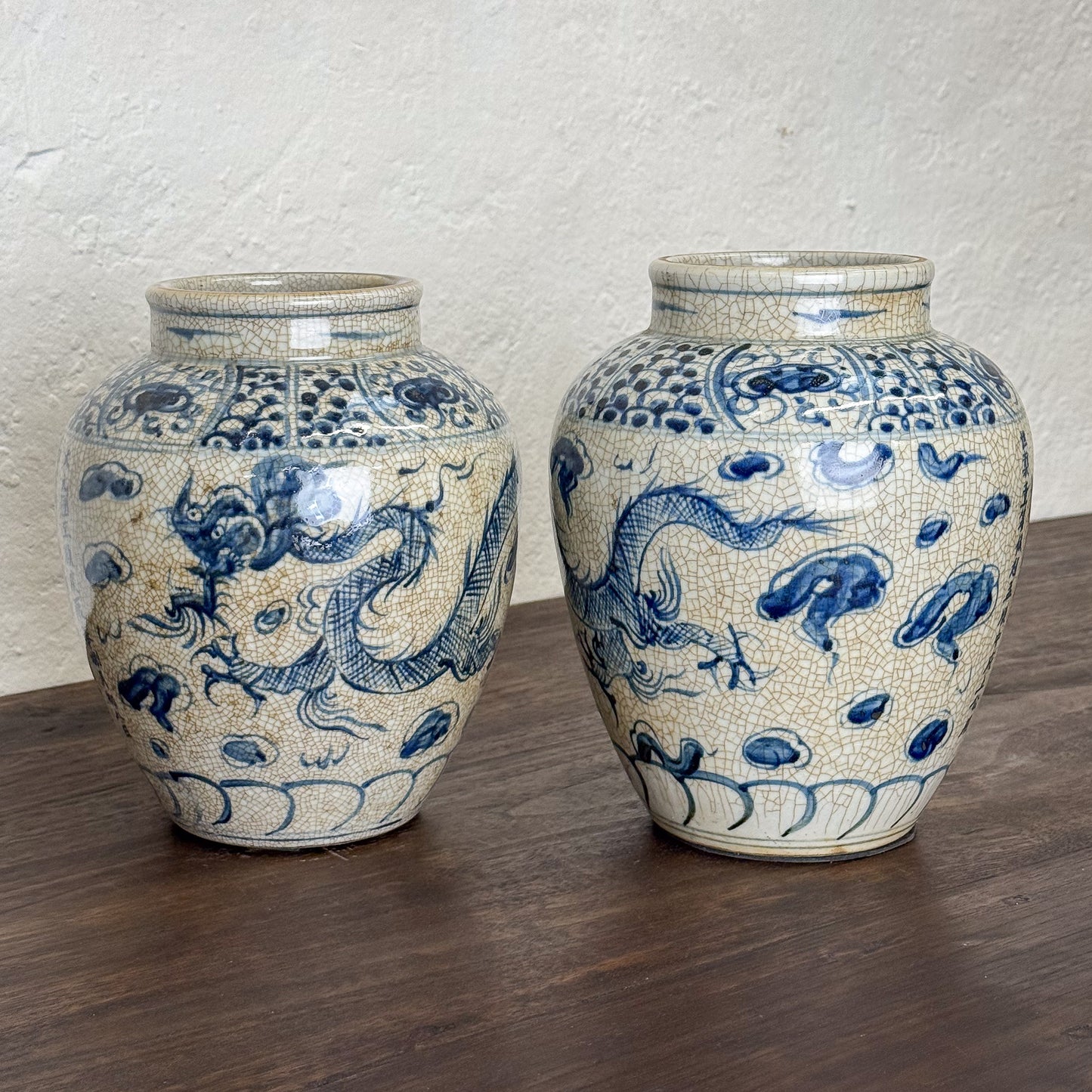 Blue & White Dragon Vase