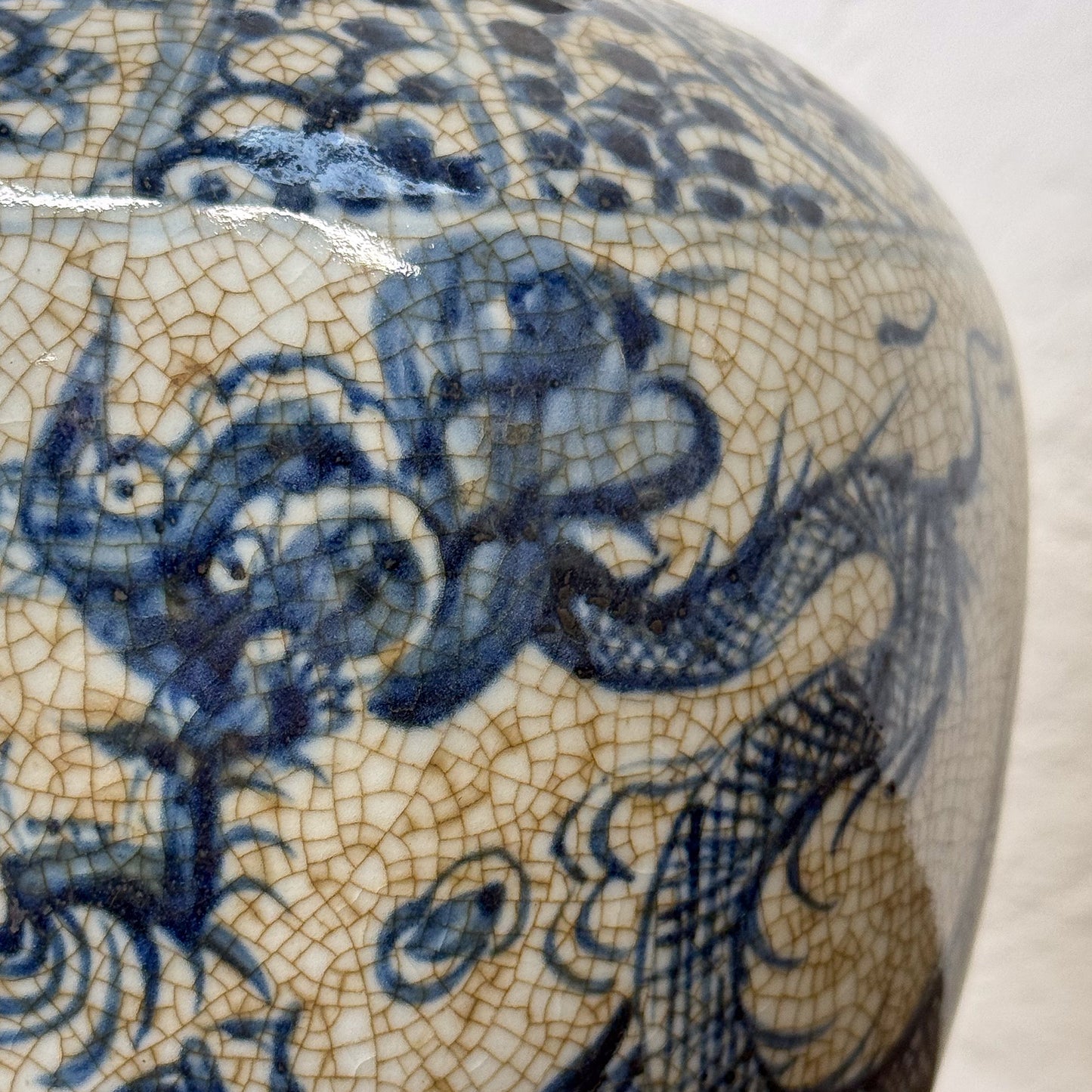 Blue & White Dragon Vase