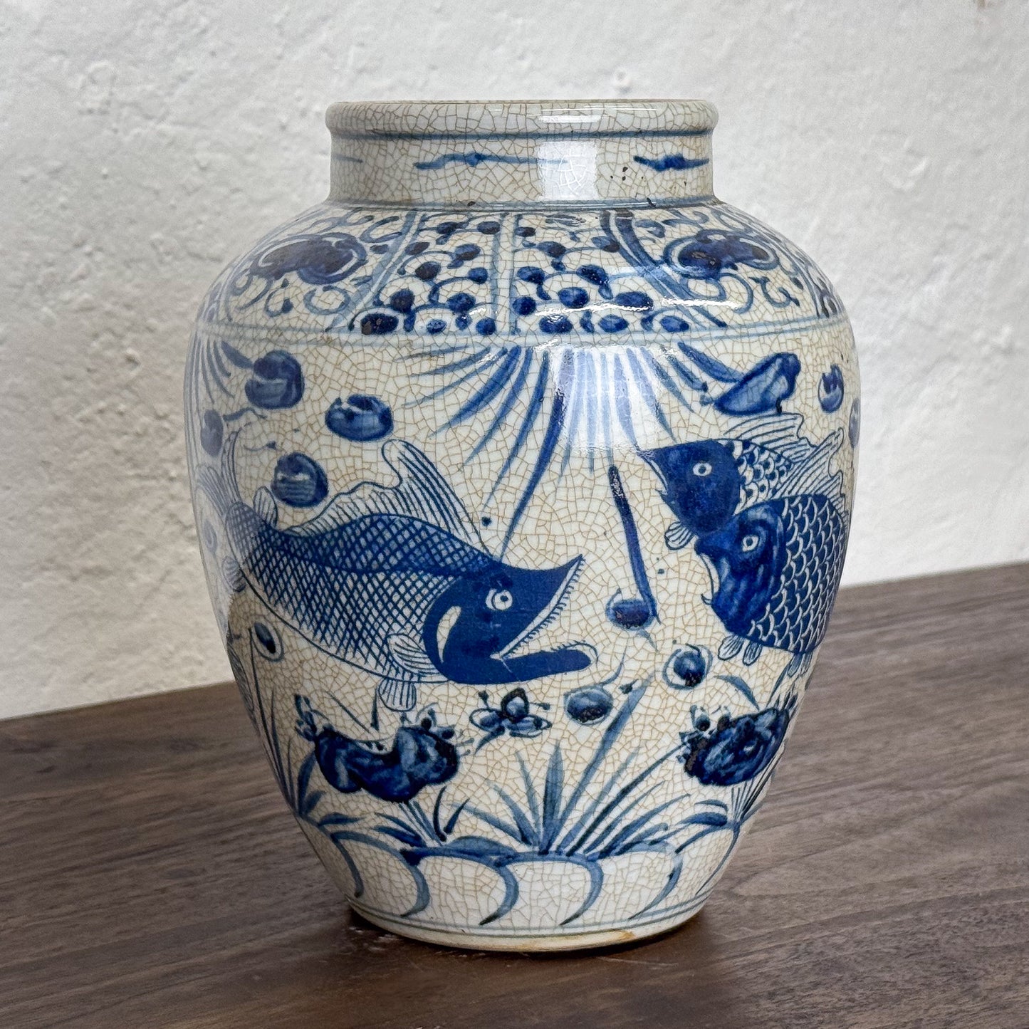 Blue & White Fish Vase
