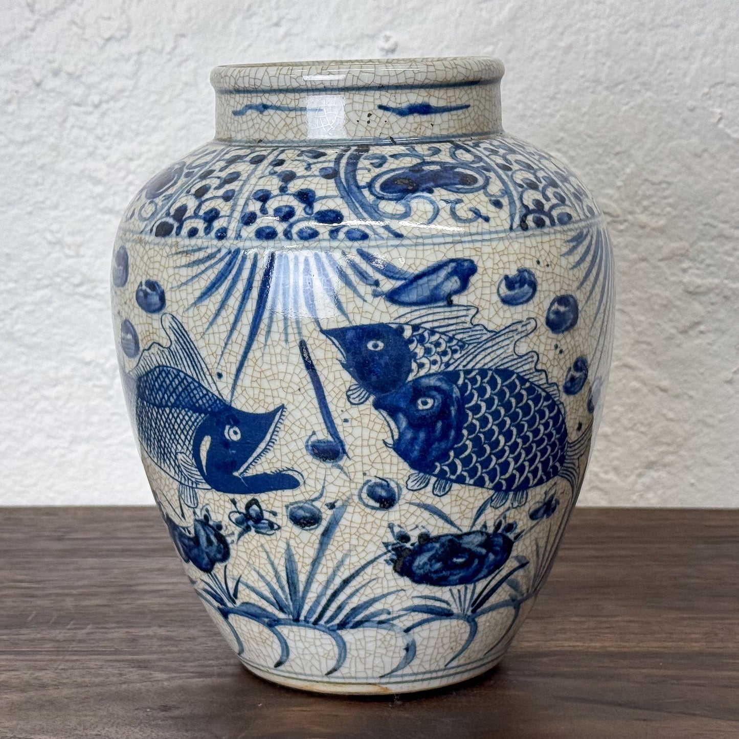 Blue & White Fish Vase