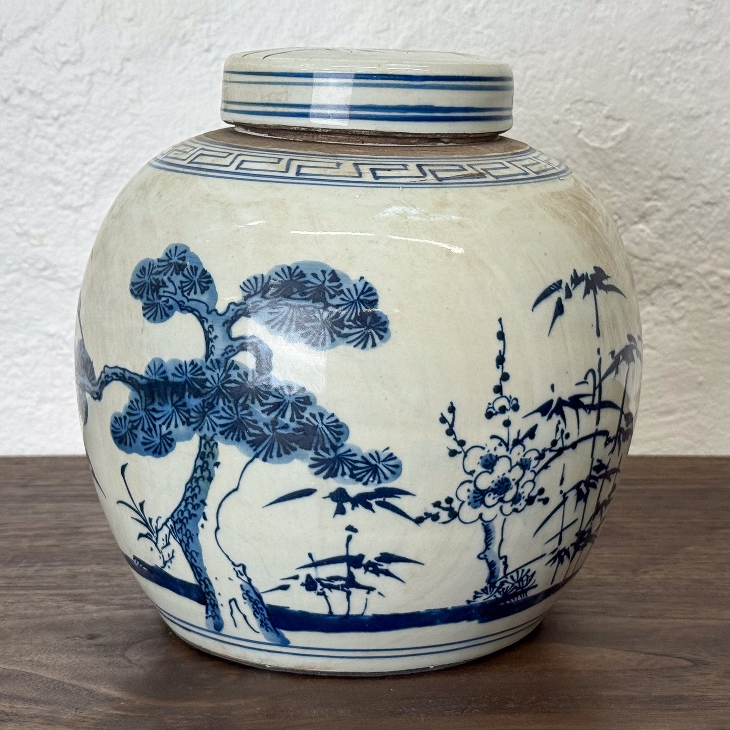 Blue & White Ginger Jar Bamboo & Pine