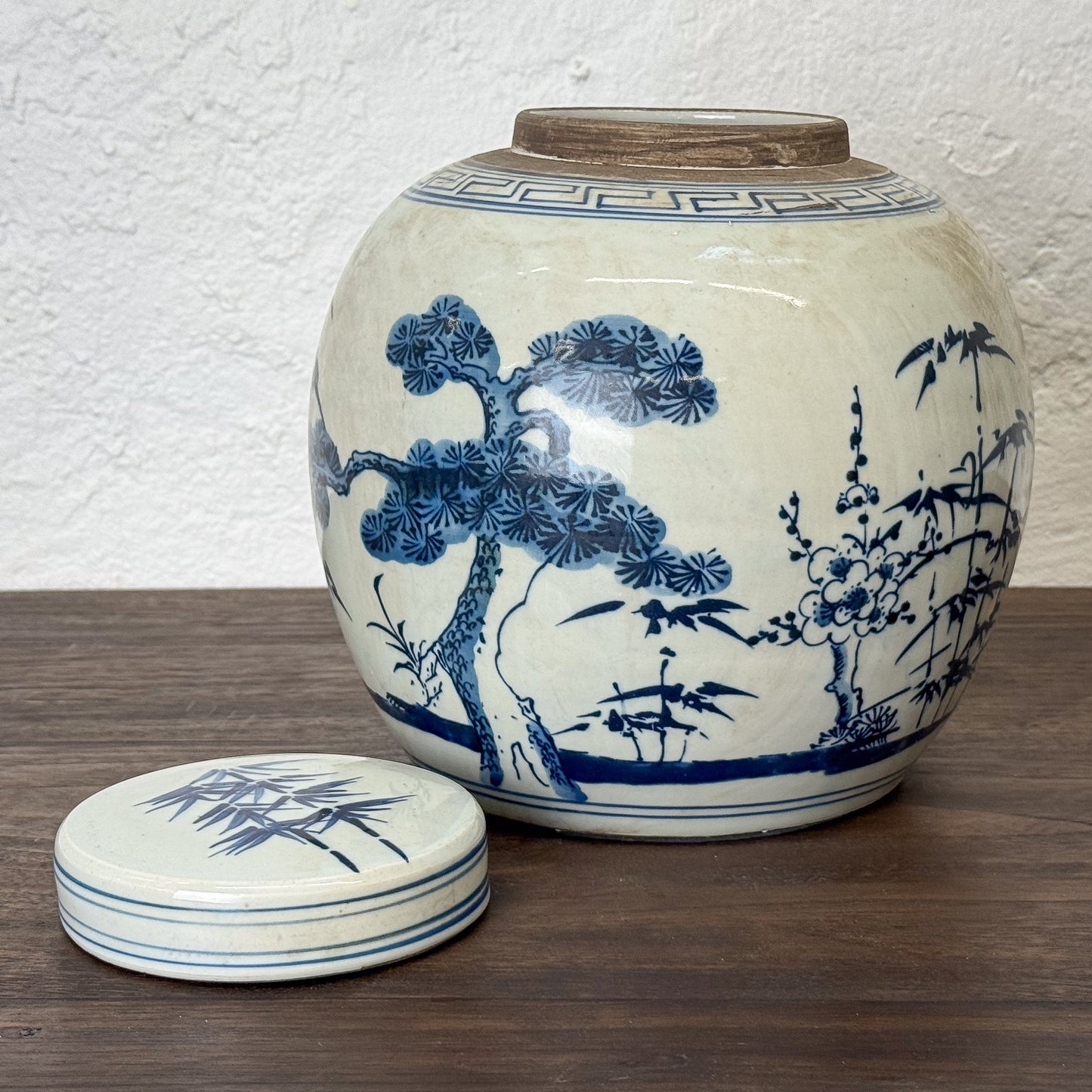 Blue & White Ginger Jar Bamboo & Pine