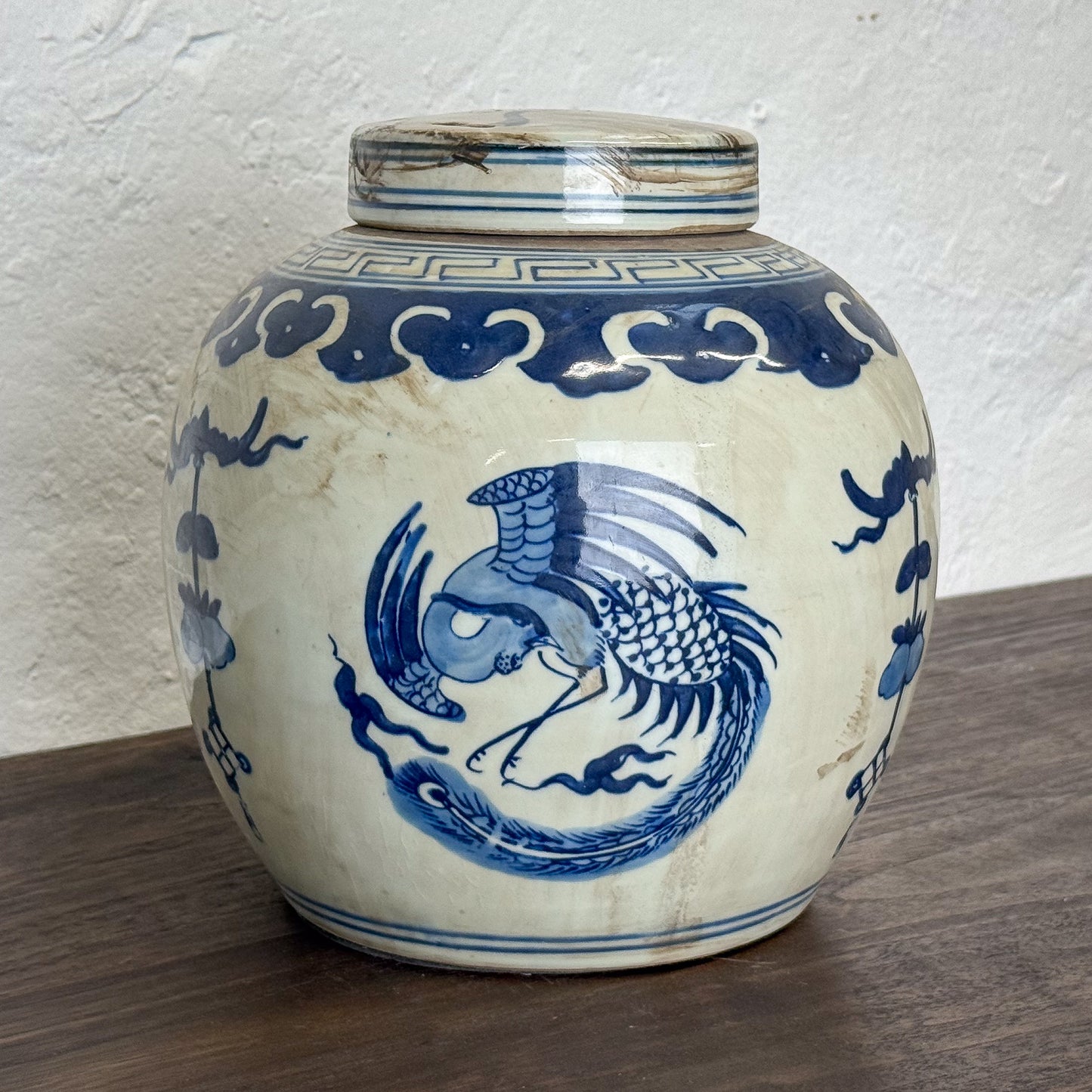 Blue & White Ginger Jar Pheonix