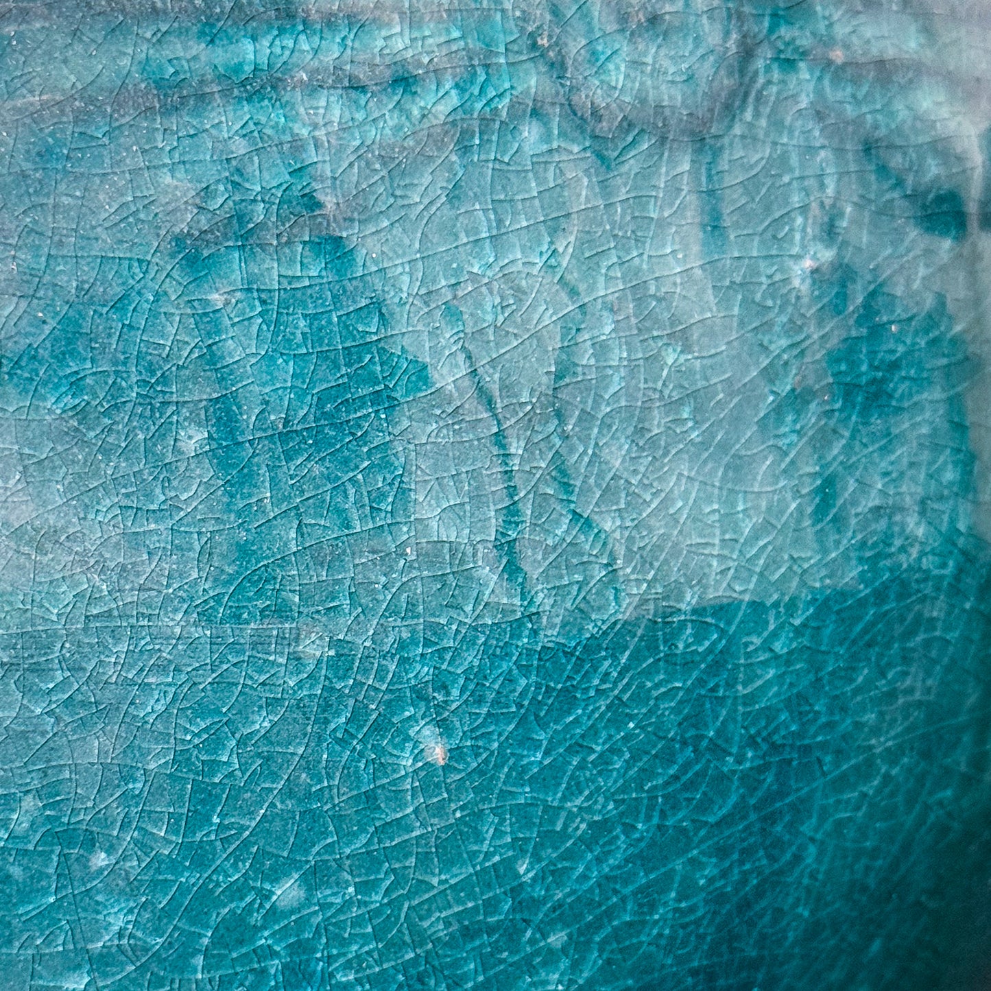Close-up of textured turquoise material
