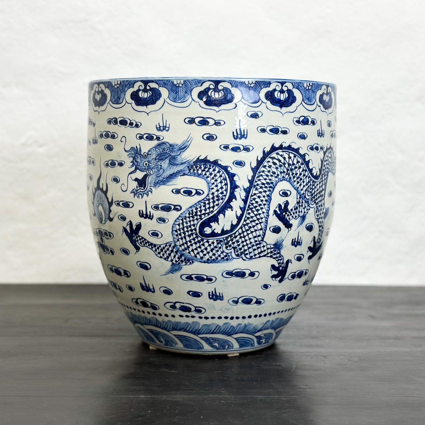 Dragon & Cloud Porcelain Planter