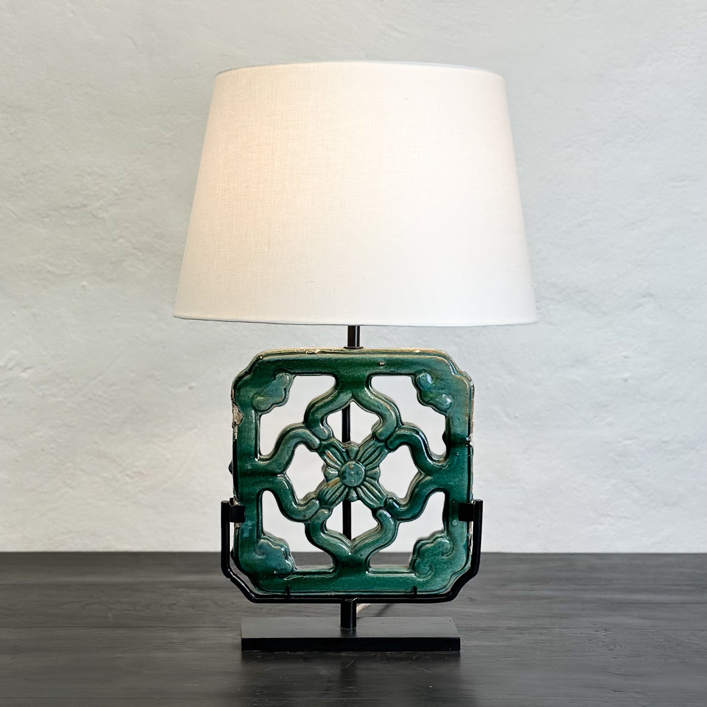 Chinese Balcony Tile Lamp Base