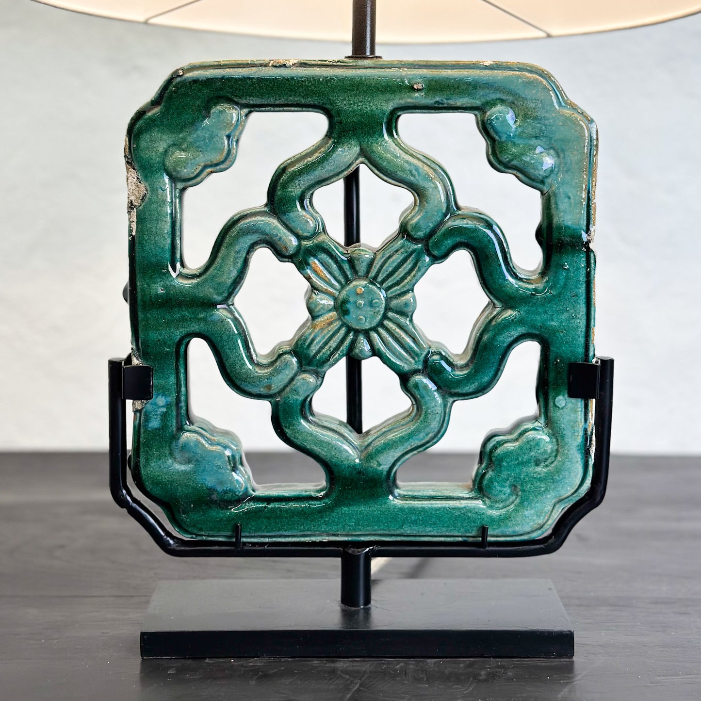 Chinese Balcony Tile Lamp Base