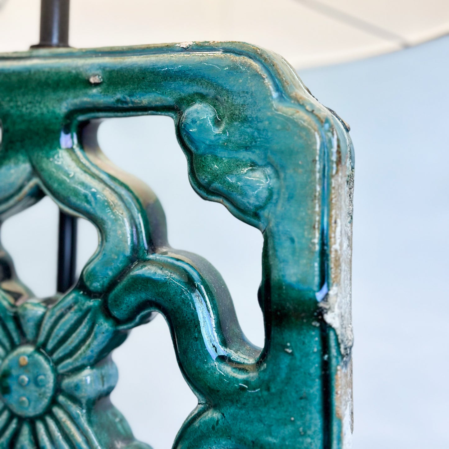 Chinese Balcony Tile Lamp Base