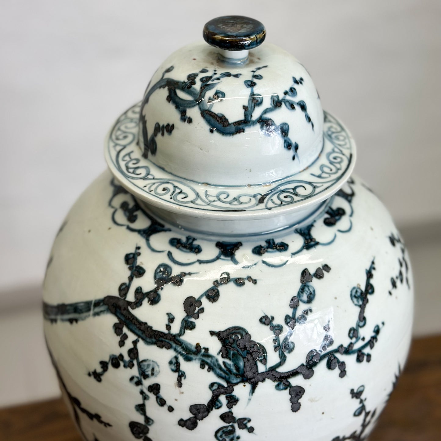 Bird & Blossom Porcelain Temple Jar