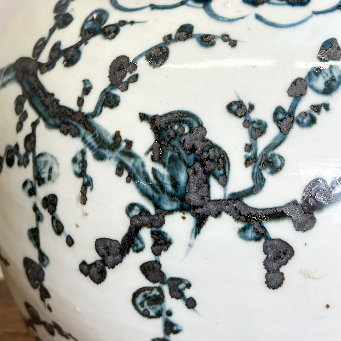 Bird & Blossom Porcelain Temple Jar
