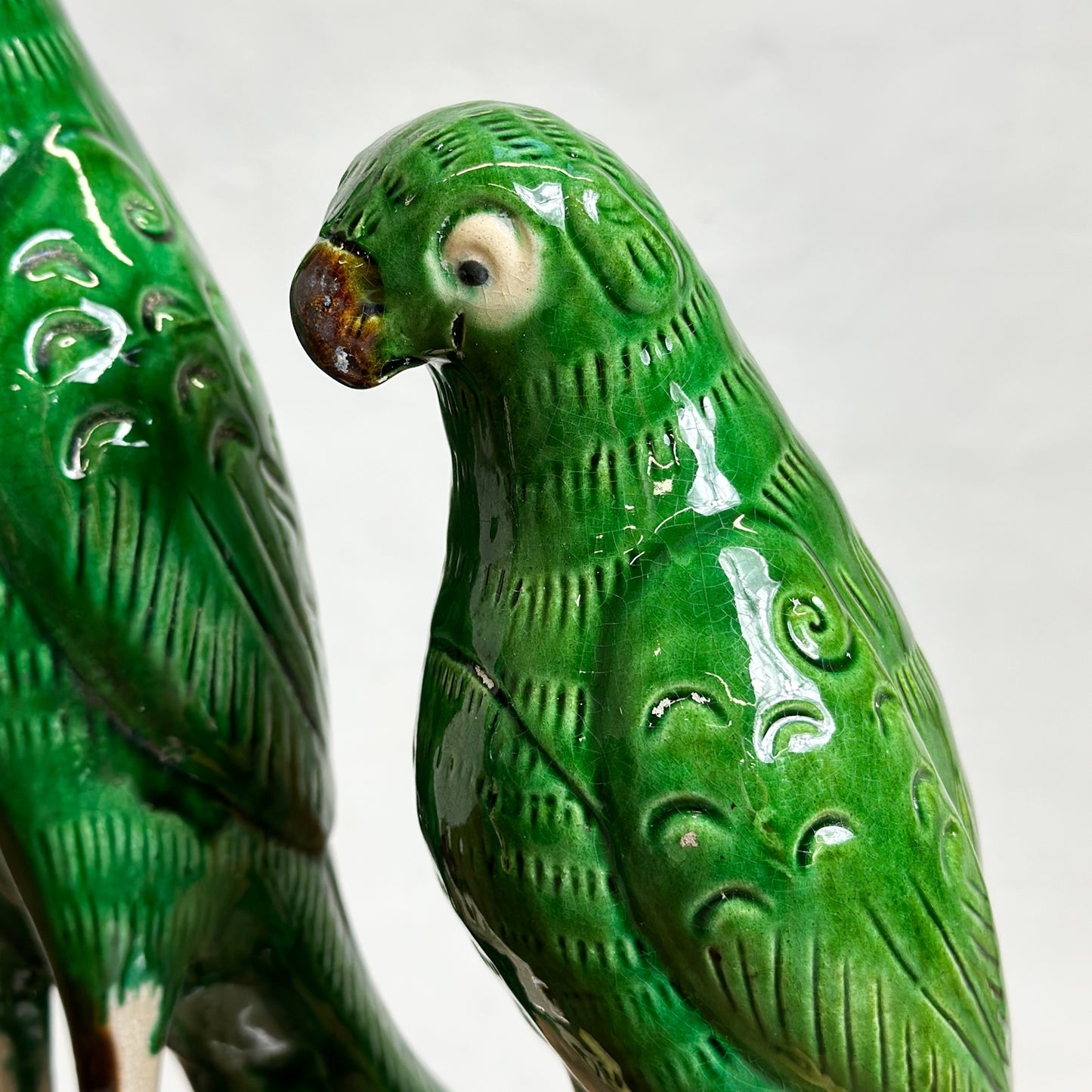 Glazed Porcelain Parrot