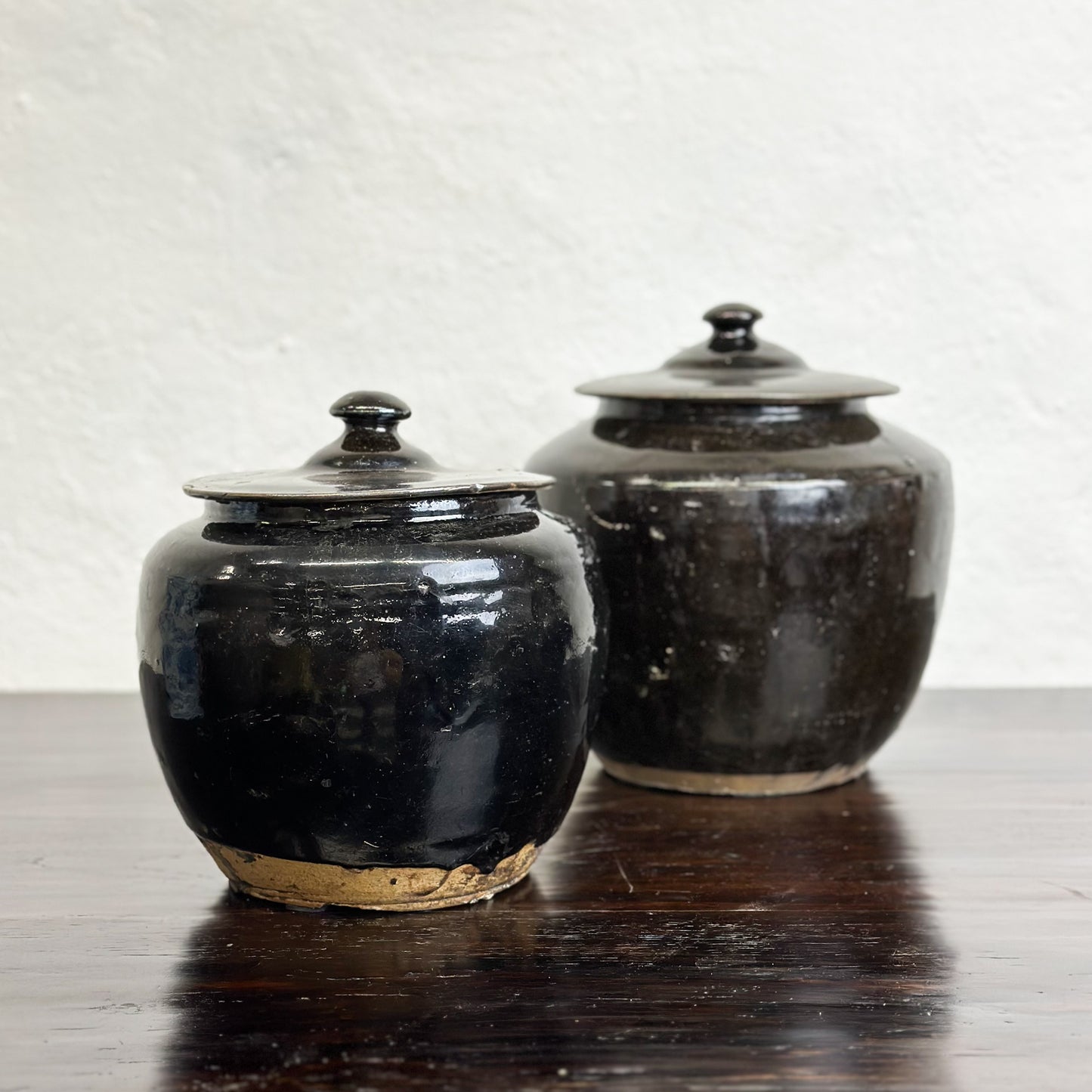 Vintage Shanxi Storage Pot with Lid
