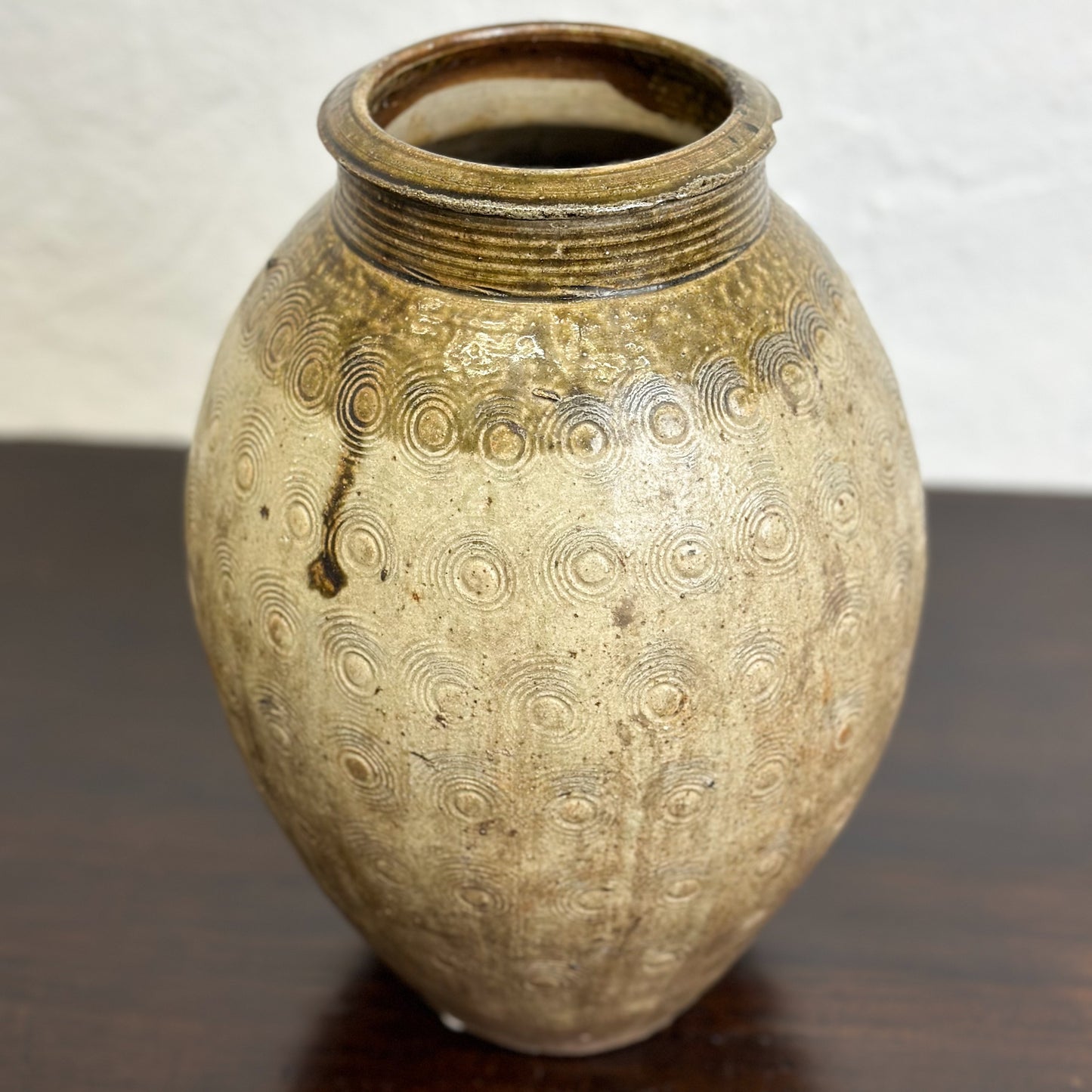 Vintage Pot with Spiral Motif