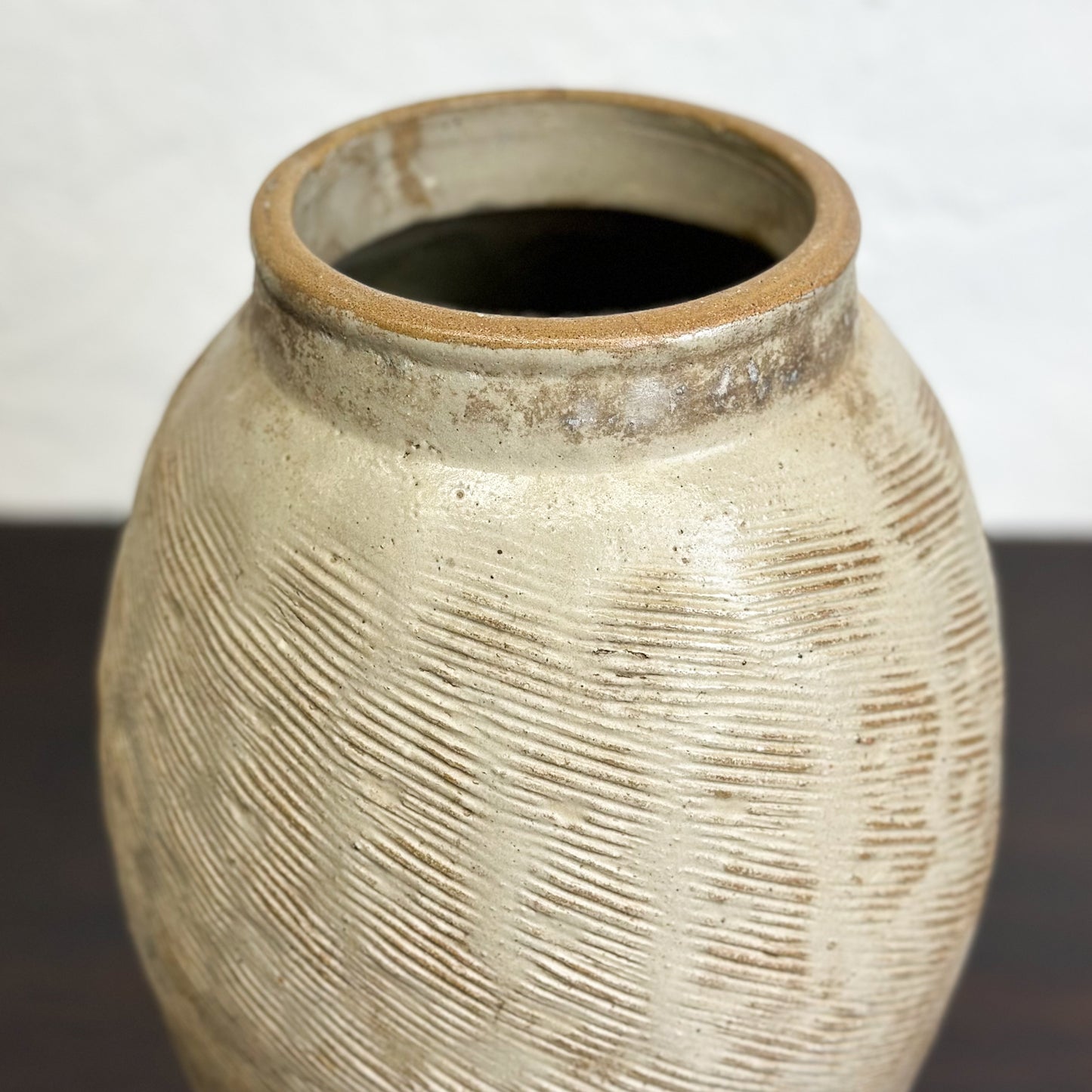 Vintage Pot with Spiral Motif