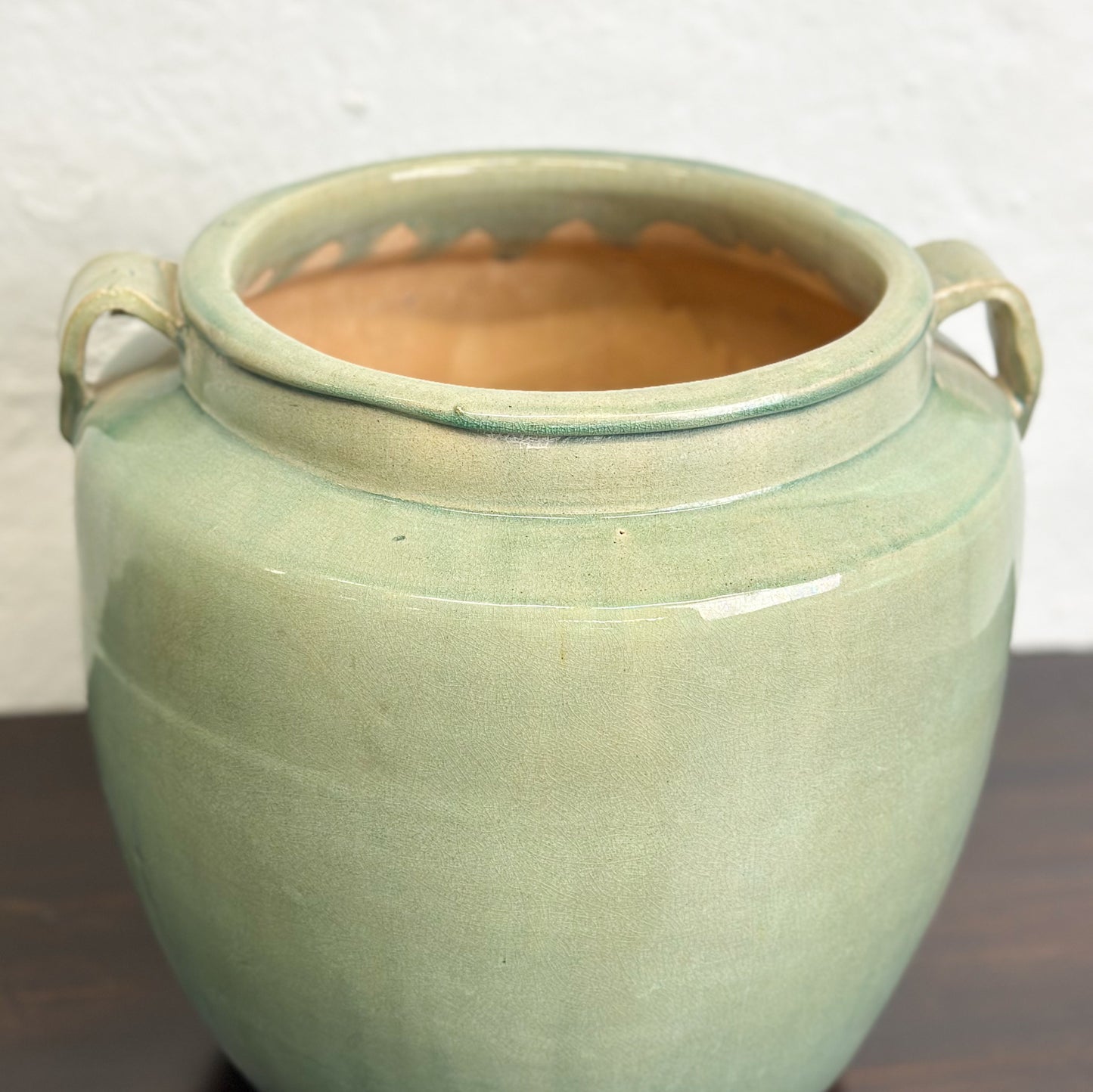 -Chinese-Ceramic-Pot-Planter-Vase-with-Handles-Seagreen-Blue-Green-Turquoise-Glazed