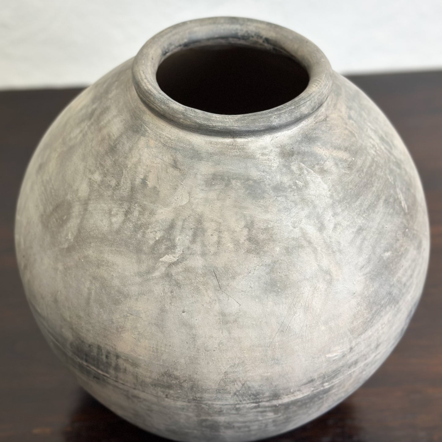 Egg Form Earthenware Vase