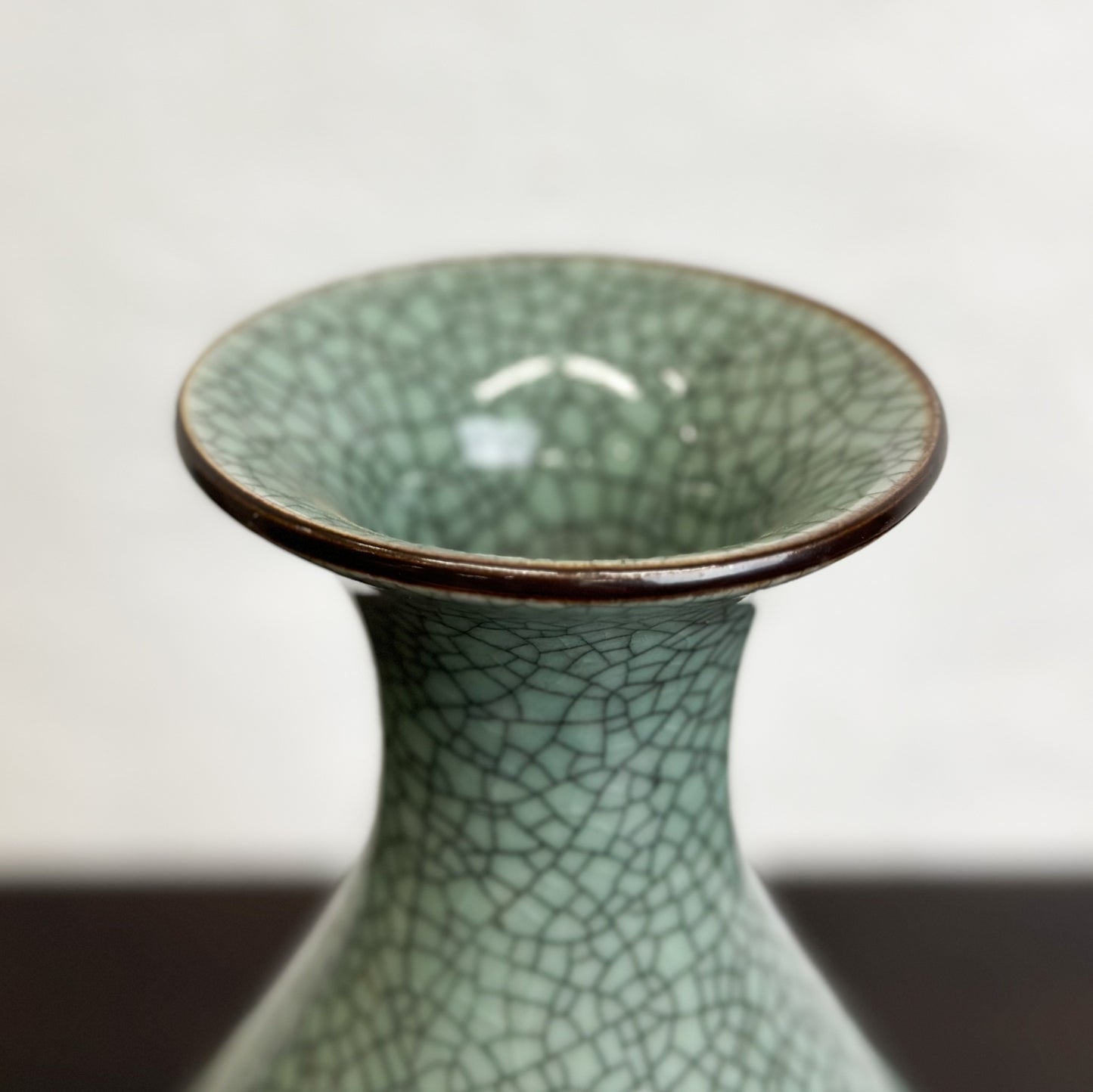 Crackled Celadon Pear Shaped Vase
