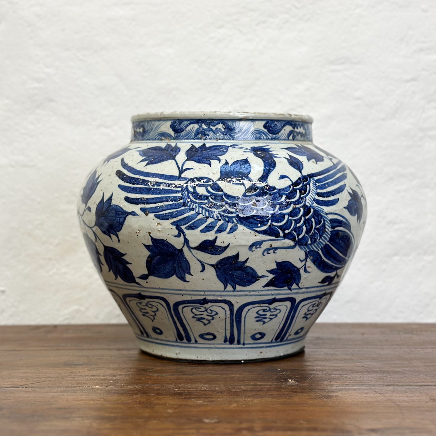 Yuan Style Phoenix Porcelain Pot