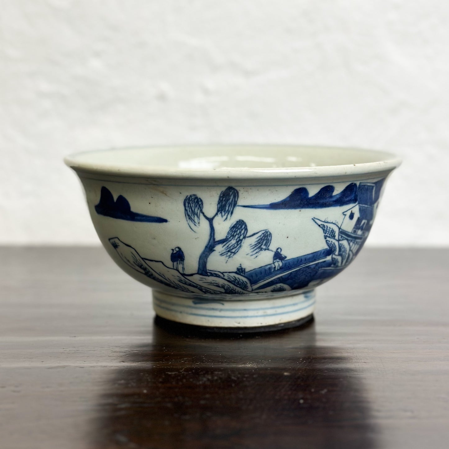 Chinese-Blue-and-White-Porcelain-Bowl-Village-Scene