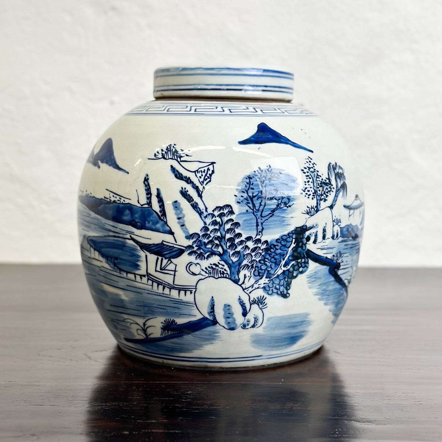 Countryside Porcelain Ginger Jar