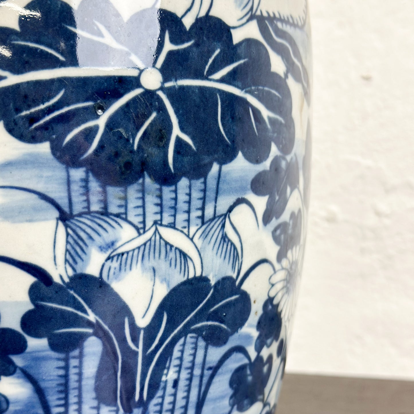 Lotus Pond Porcelain Melon Jar