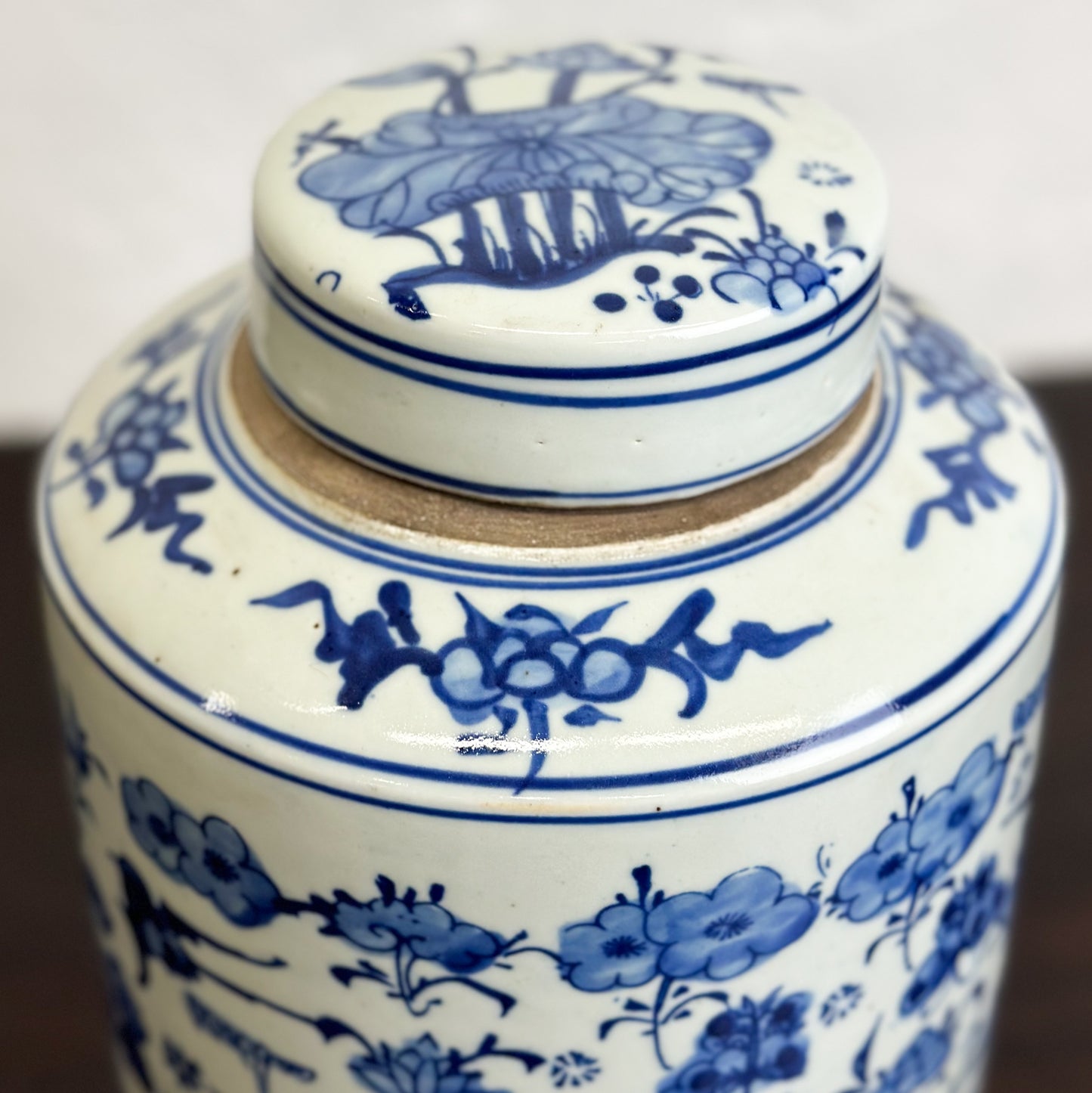 Botanical Cylindrical Porcelain Container