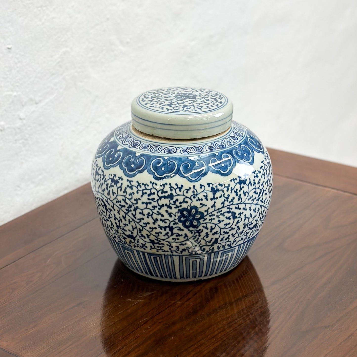 Flower & Vine Porcelain Ginger Jar