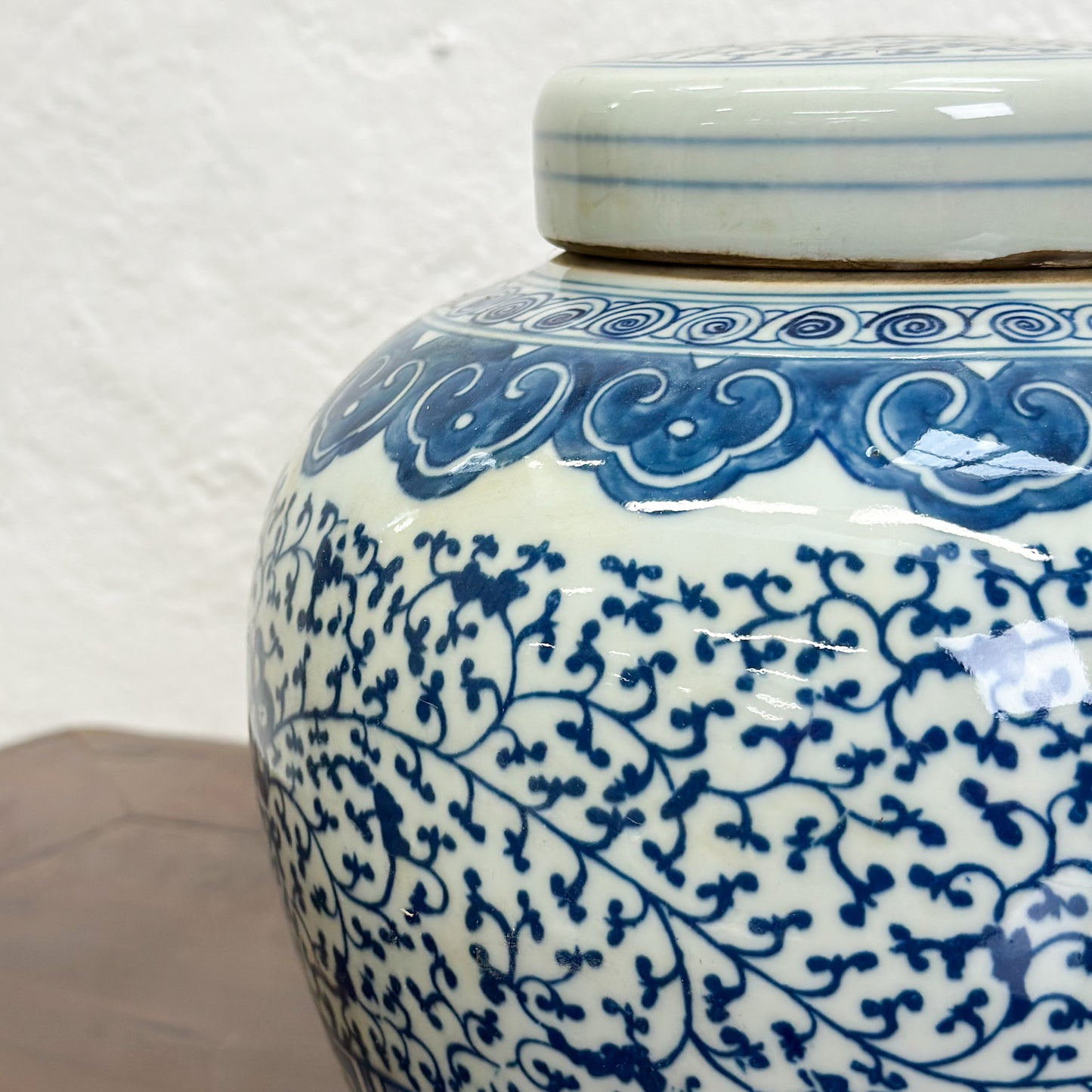 Flower & Vine Porcelain Ginger Jar