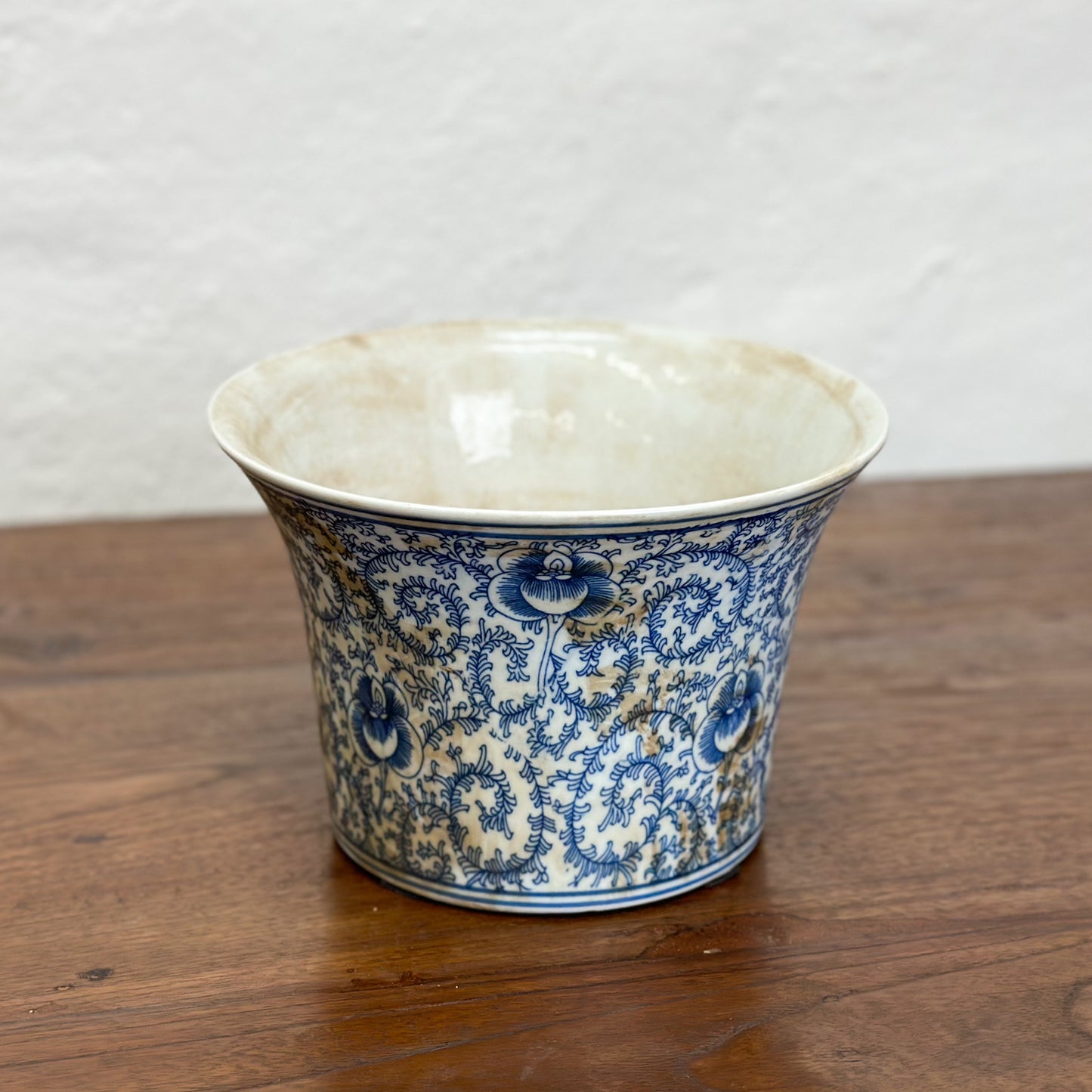Vine Flared Porcelain Planter
