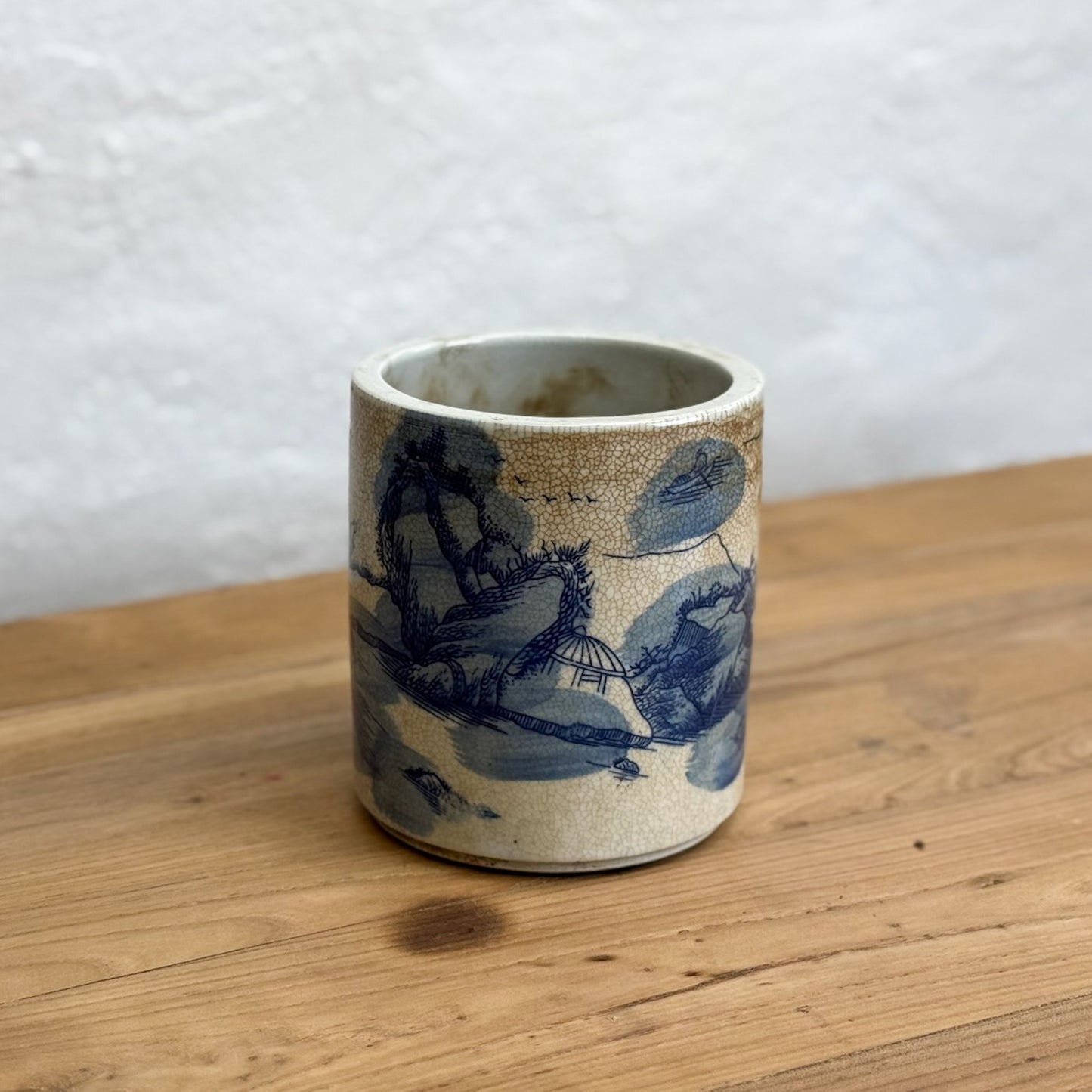 Crackled Porcelain Paintbrush Holder