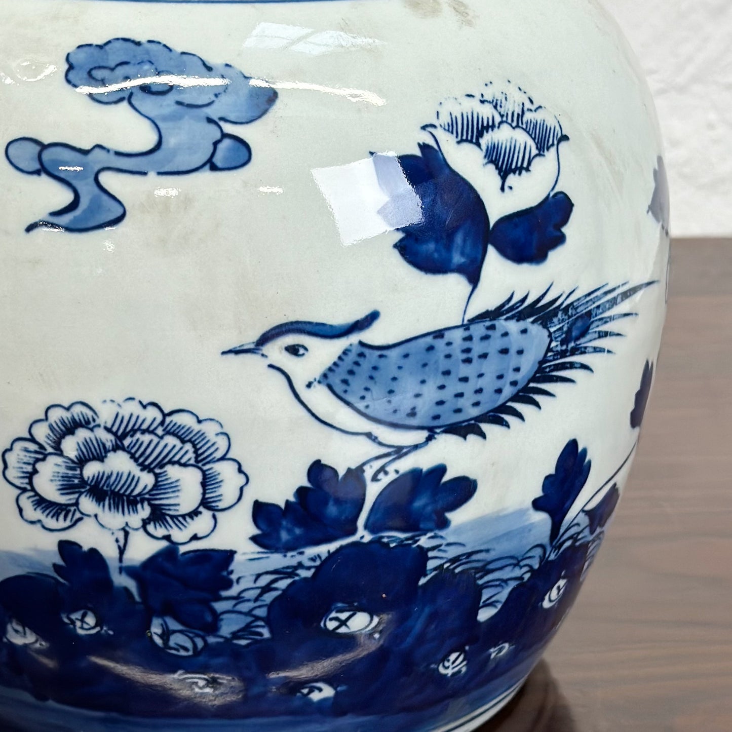 Blue-and-white-Chinese-Porcelain-Ginger-Jar-Birds-Peonies4