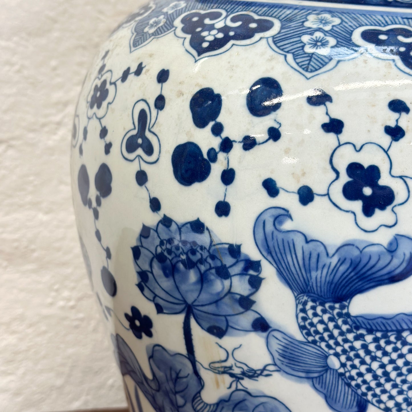 Fish Porcelain Temple Jar
