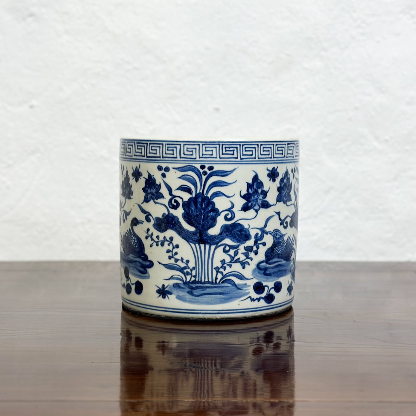 Blue-and-White-Porcelain-Paint-Brush-Holder-Floral-Botanical1