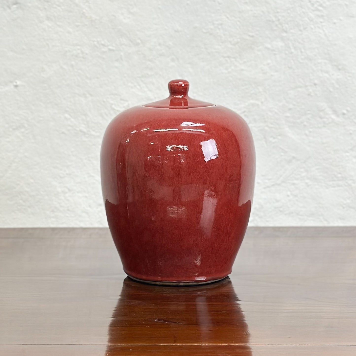 Burgundy Porcelain Jar