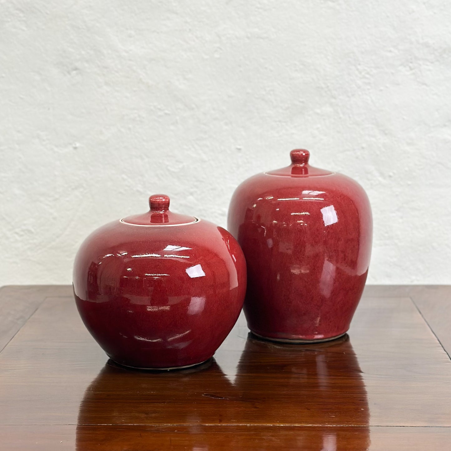 Burgundy Porcelain Jar