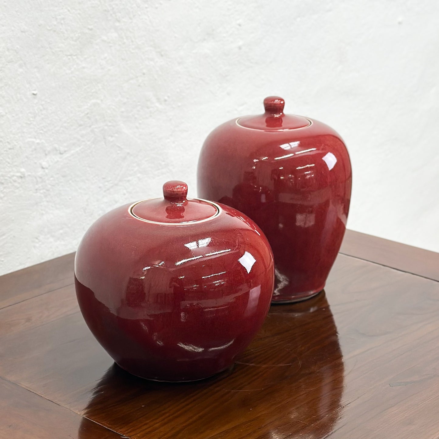 Burgundy Porcelain Jar