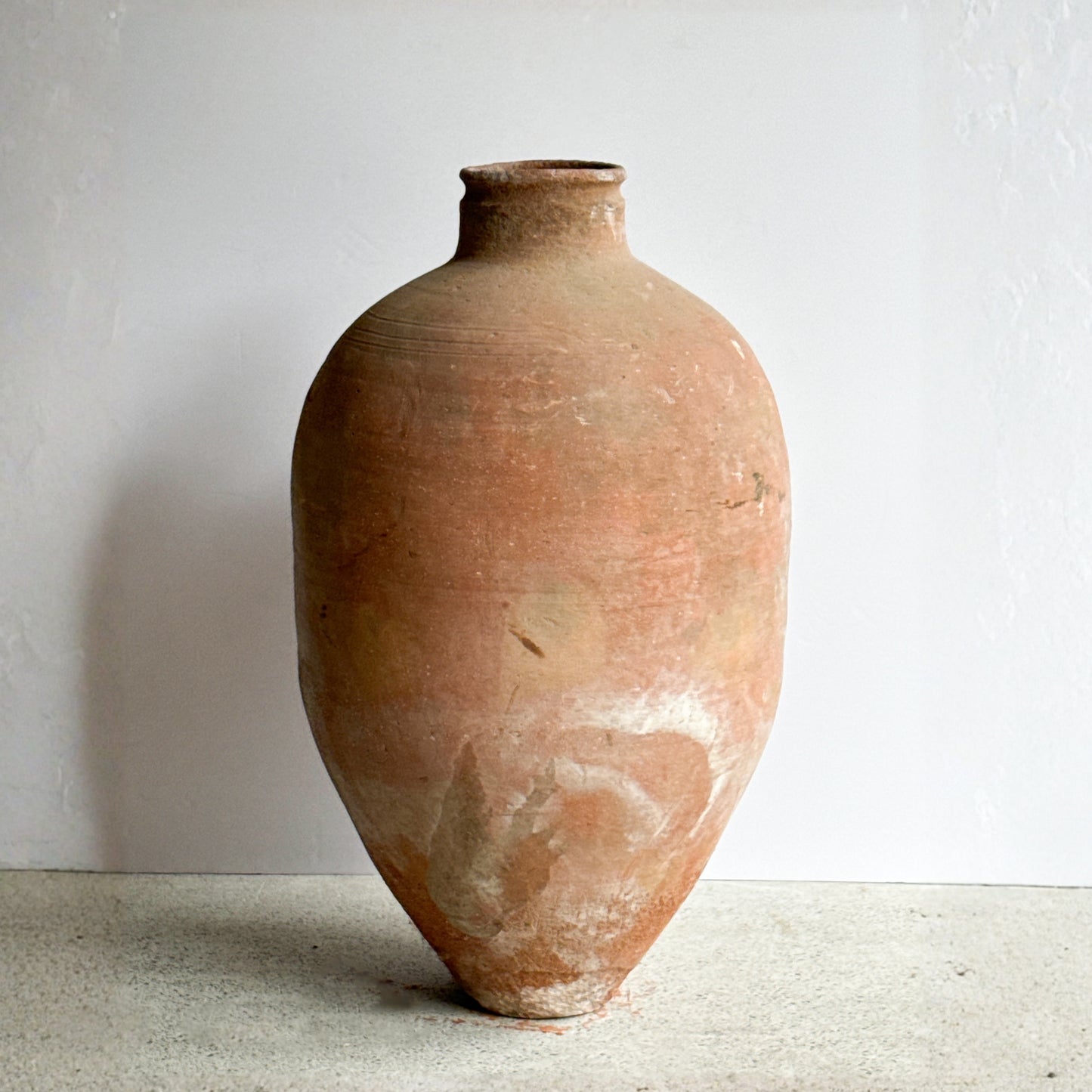 Terracotta vase on a neutral background
