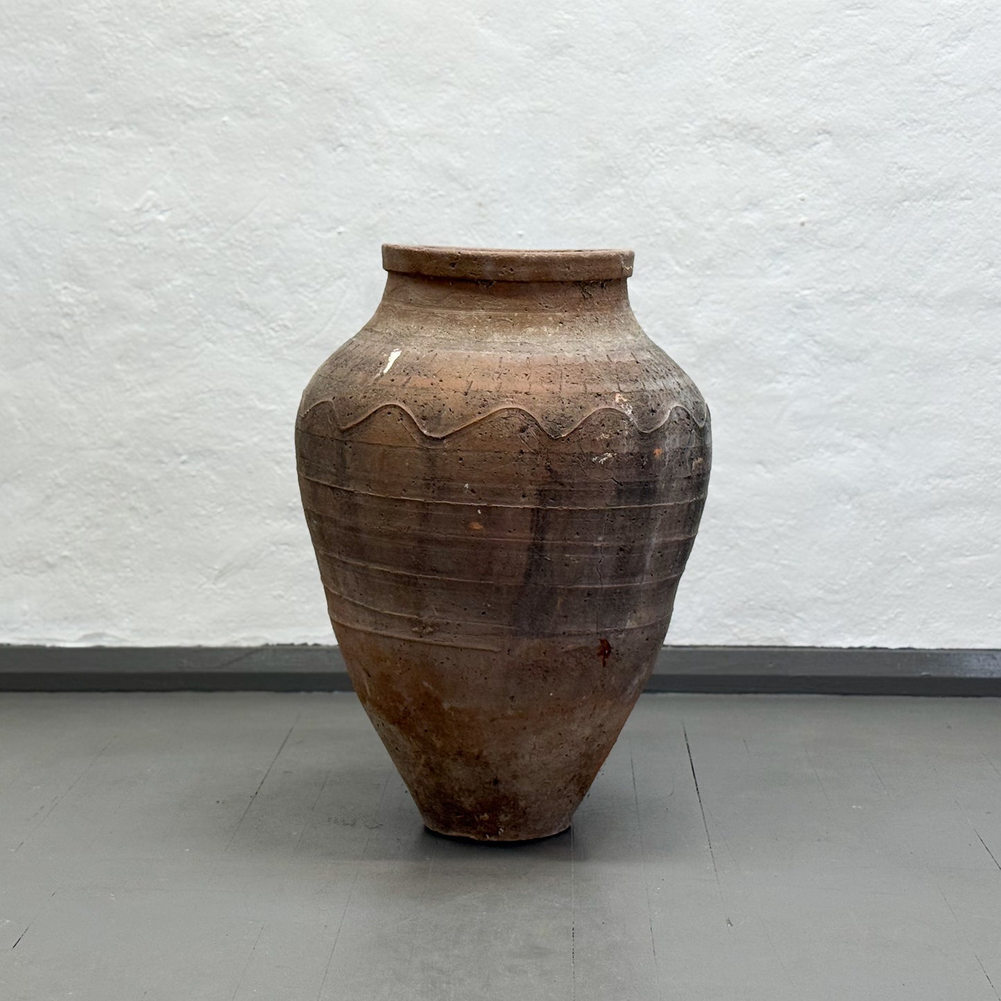 Vintage Turkish Ribbed Odemis Pot I