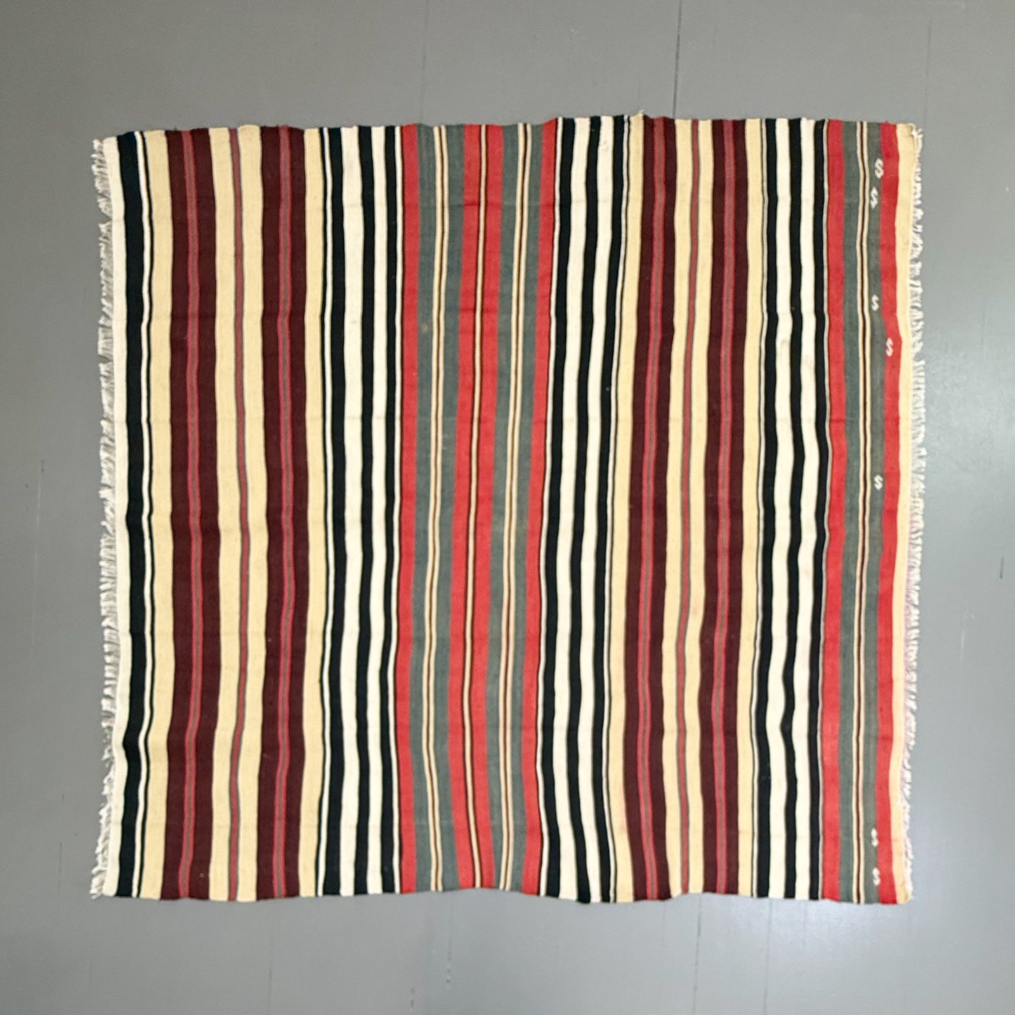 Alara Striped Vintage Turkish Rug