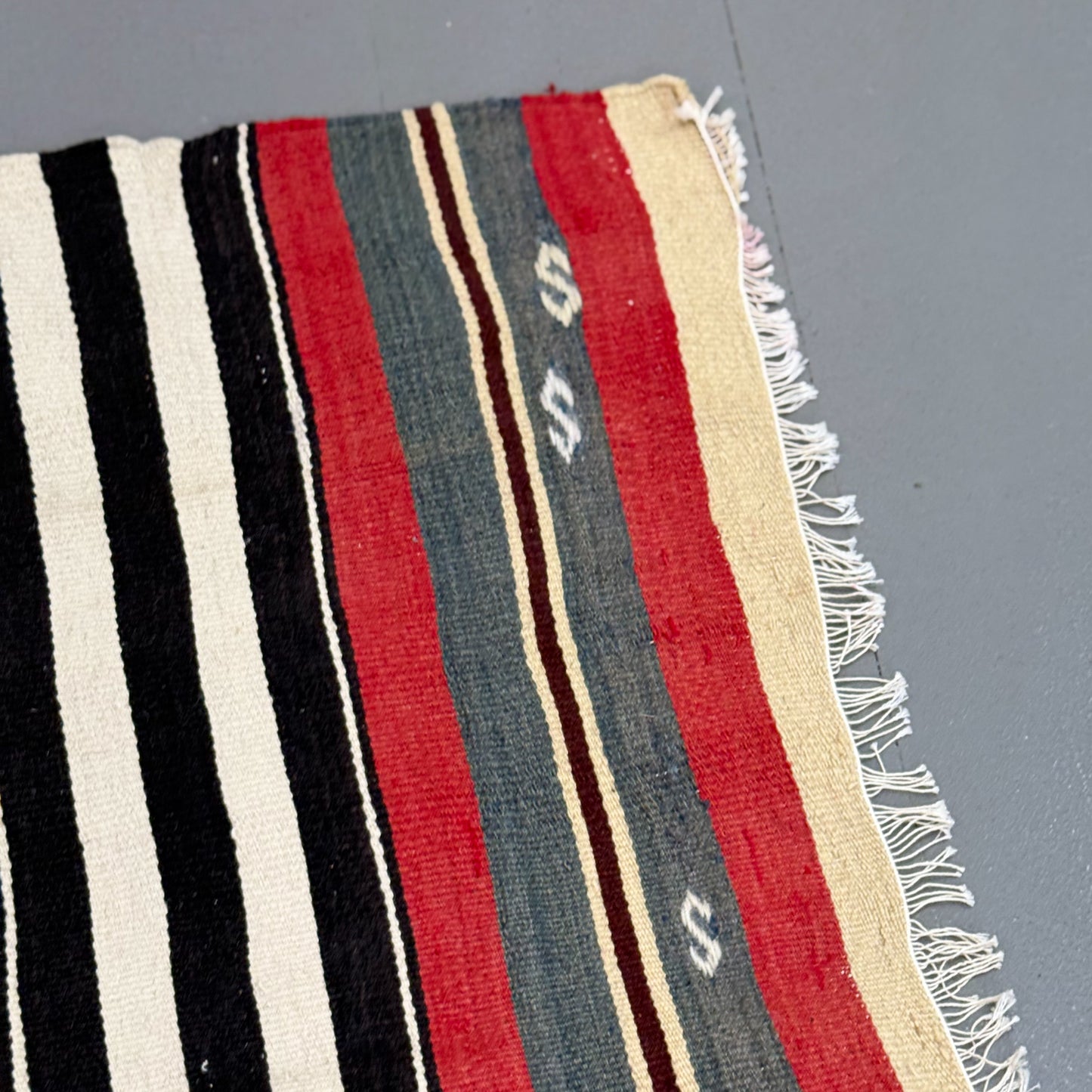 Alara Striped Vintage Turkish Rug