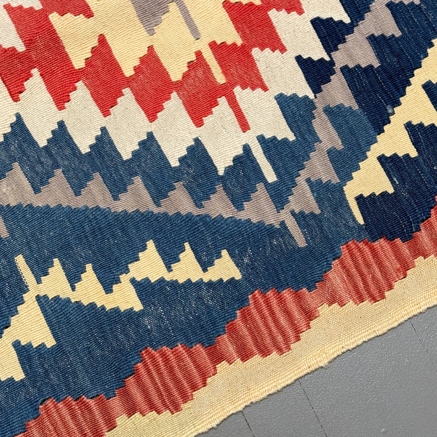 Vintage Kula Kilim Turkish Rug